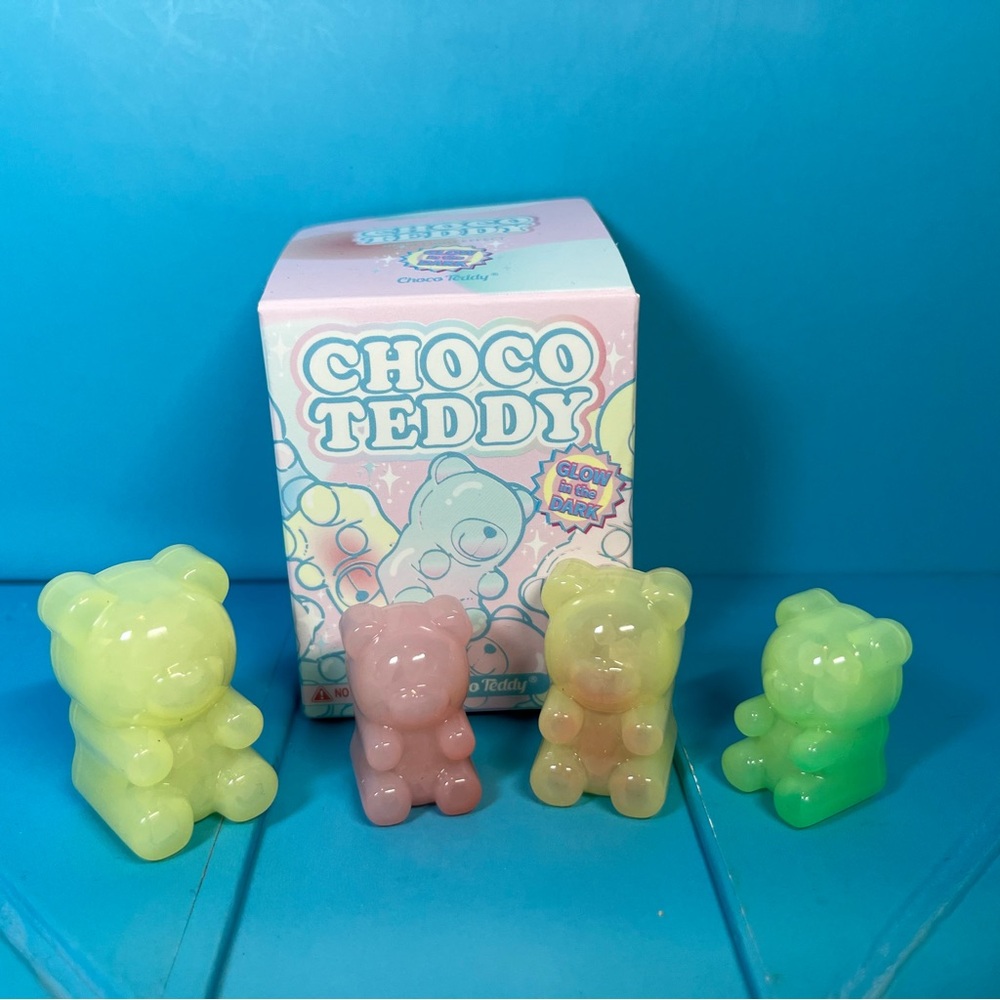 Choco Teddy - Colorful Candy Chocolate Bear Blind Box Figures - Glow in the Dark